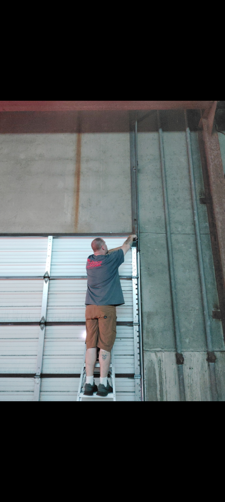 Commercial door installation
