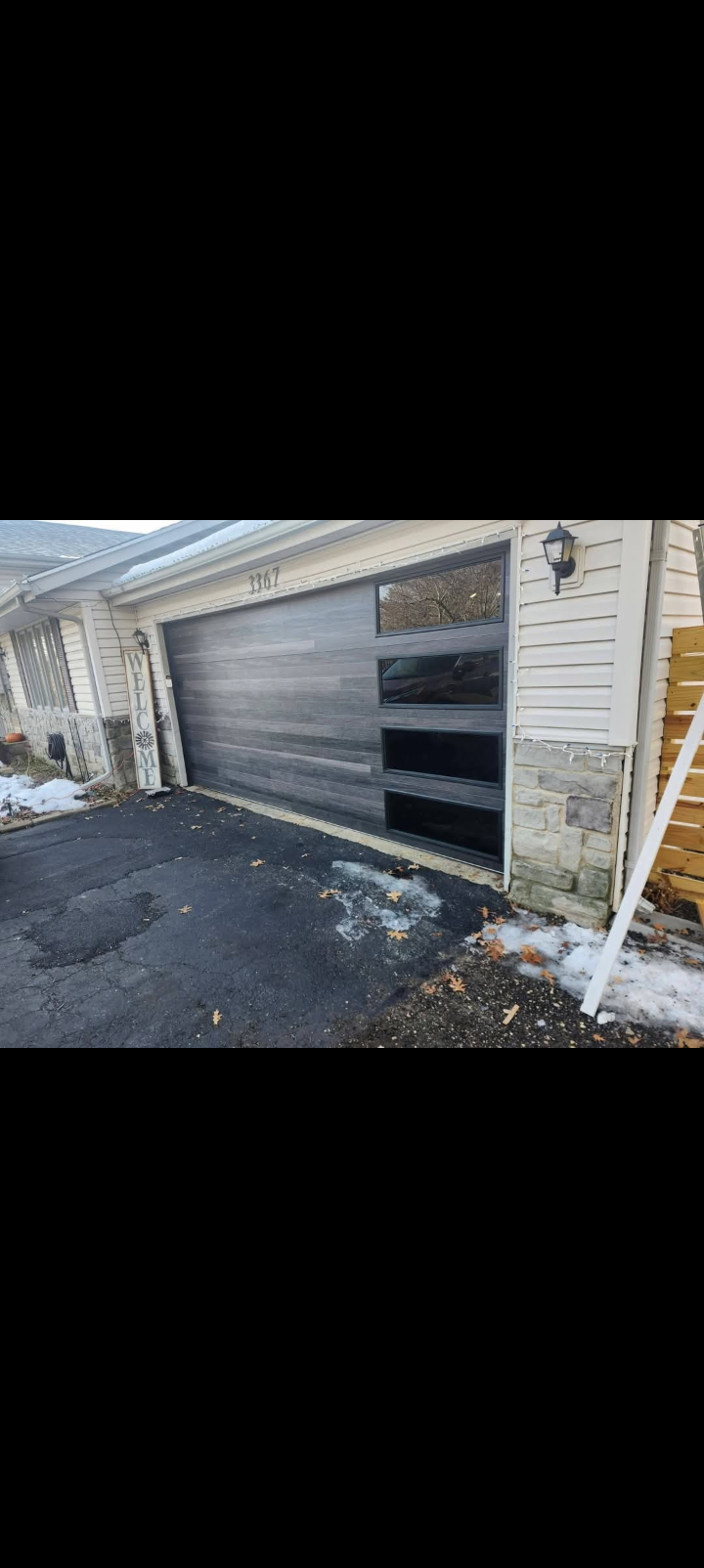 Modern gray residential door