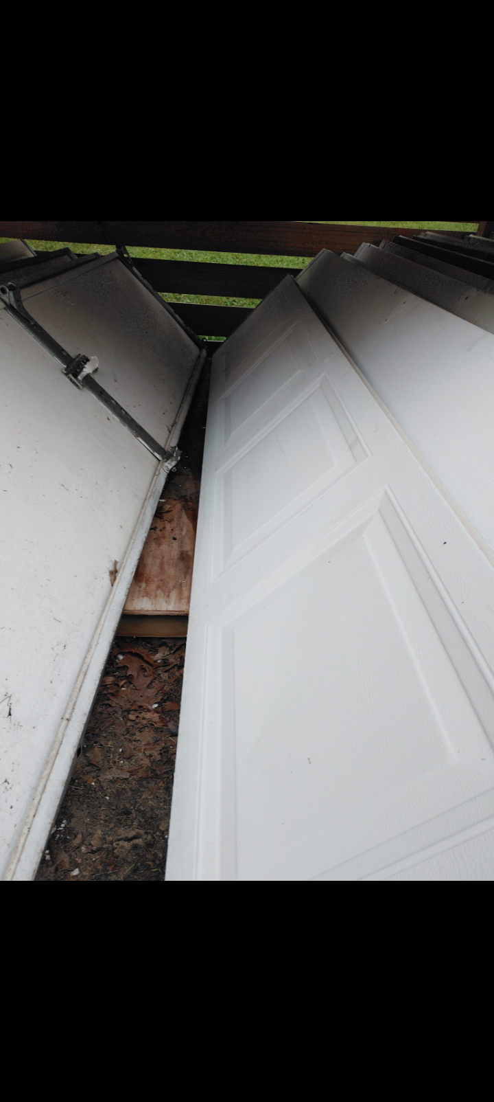 White residential door installation